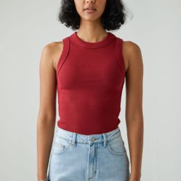 Frank & Oak Tops - Frank & Oak Slim Fit Ribbed Tank Top